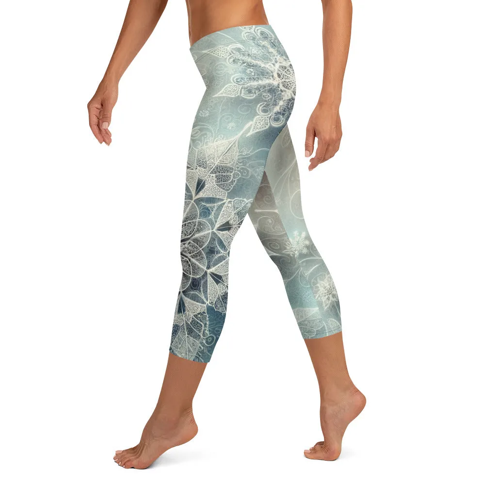 Whimsical Winter Wear Capri Leggings