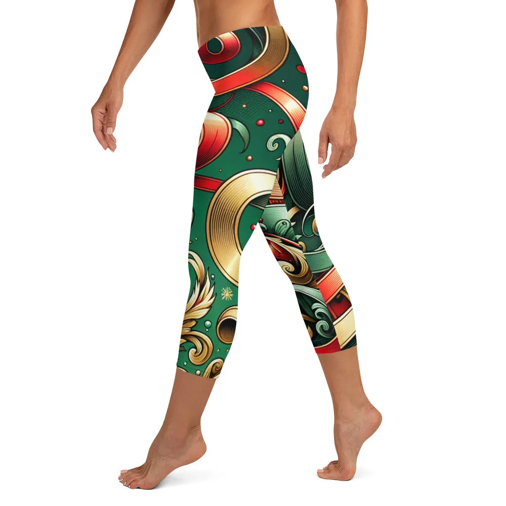Whimsical Winter Wear Capri Leggings