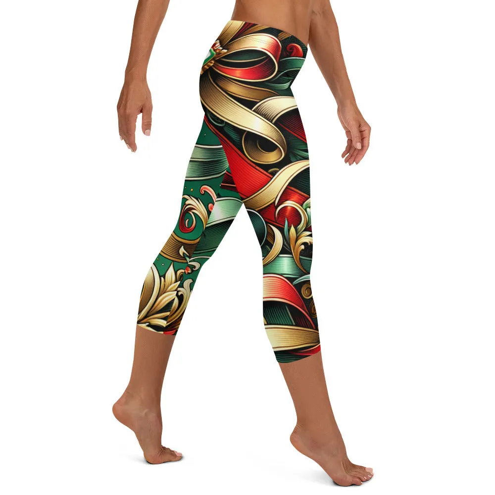 Whimsical Winter Wear Capri Leggings