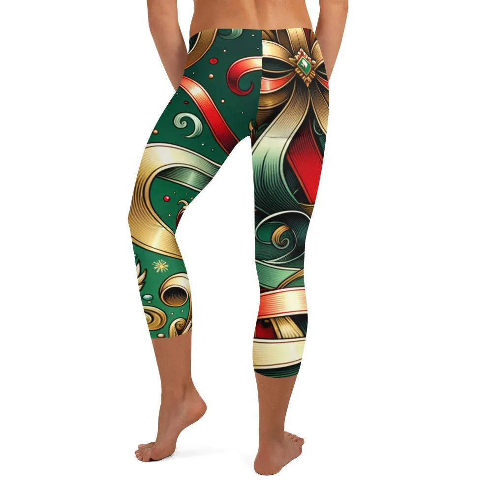 Whimsical Winter Wear Capri Leggings