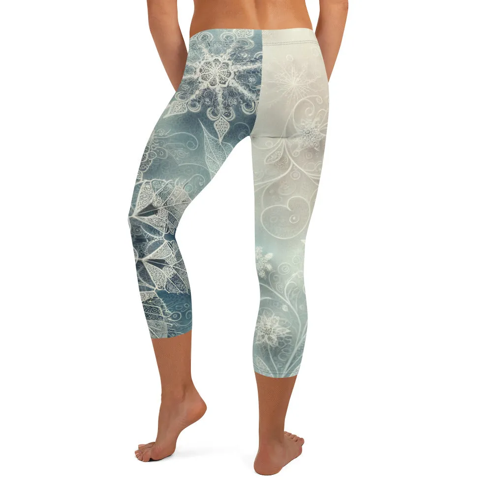 Whimsical Winter Wear Capri Leggings