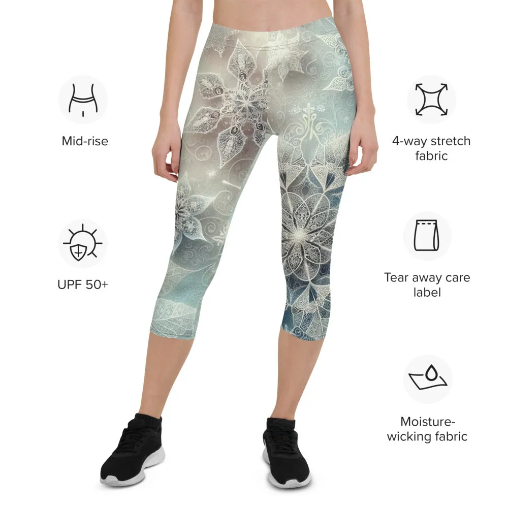 Whimsical Winter Wear Capri Leggings