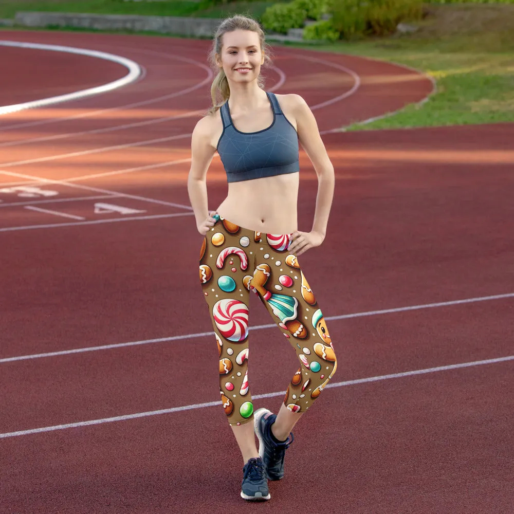Whimsical Winter Wear Capri Leggings