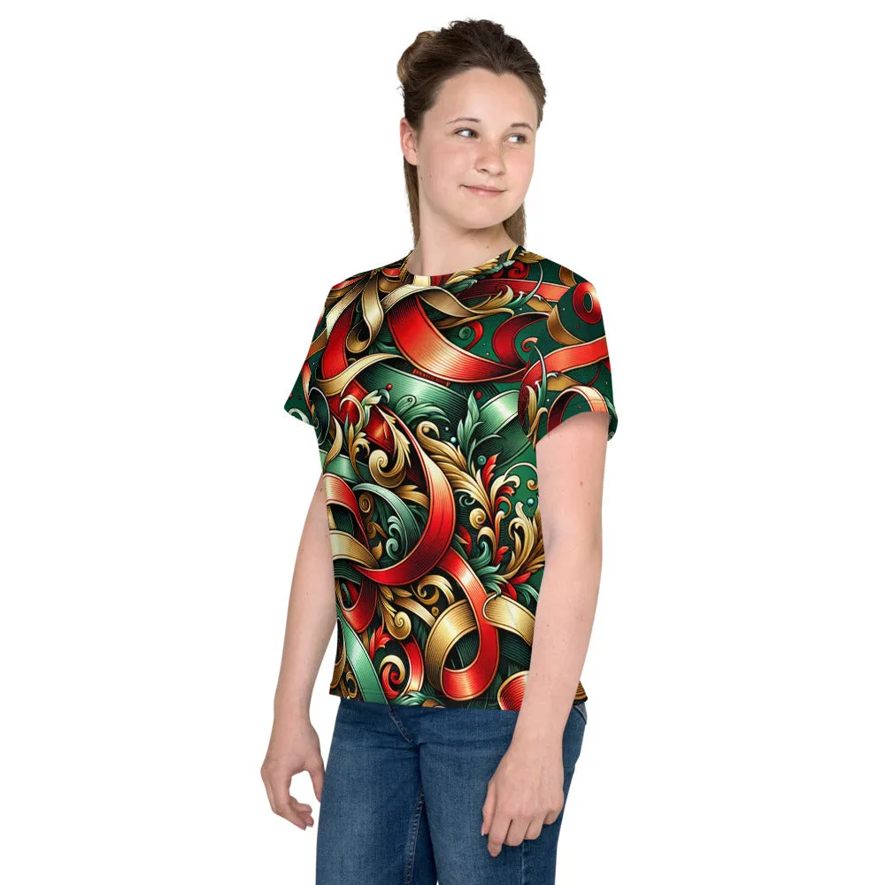 Whimsical Winter Wear Youth Crew Neck T-shirt
