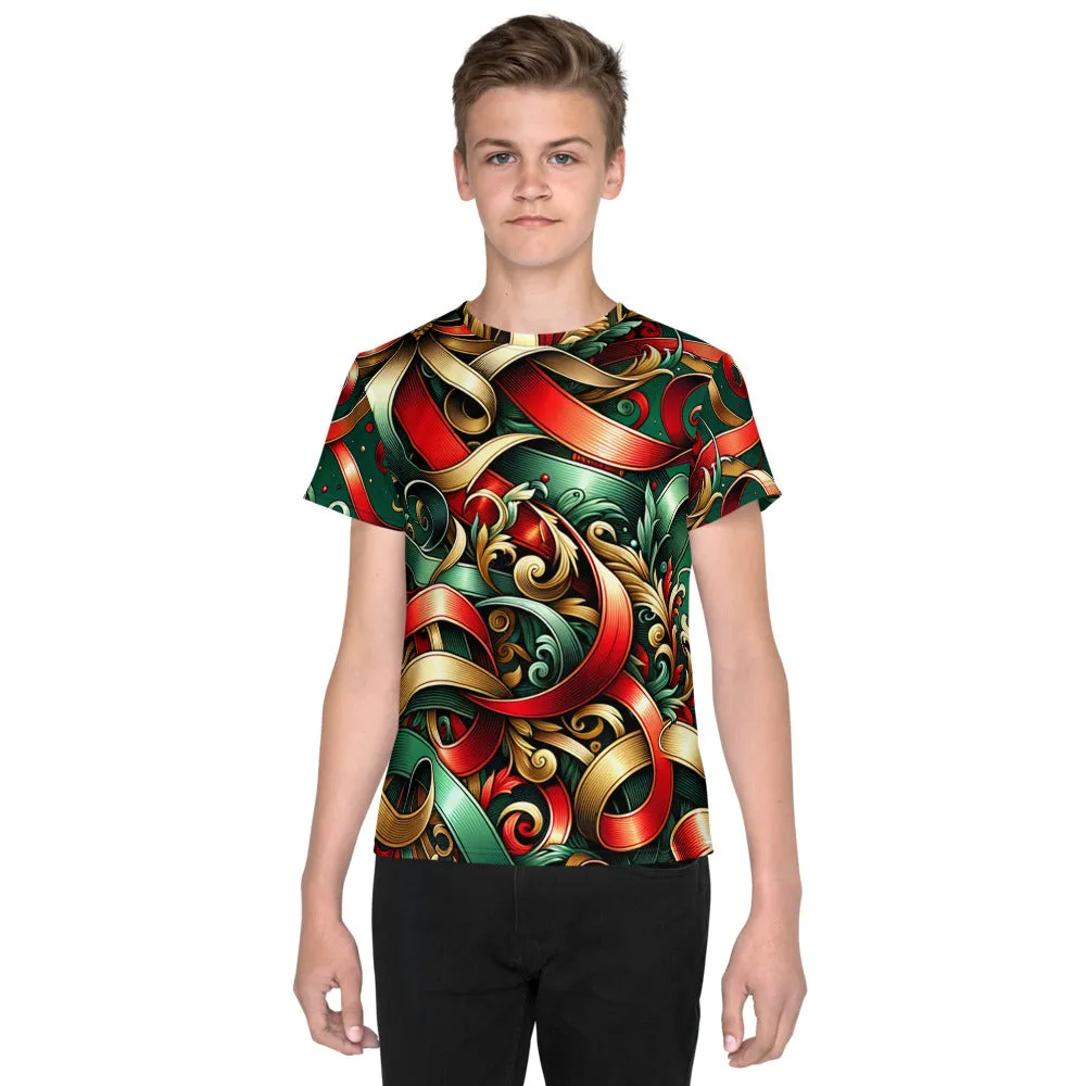 Whimsical Winter Wear Youth Crew Neck T-shirt