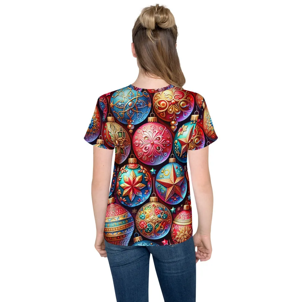 Whimsical Winter Wear Youth Crew Neck T-shirt