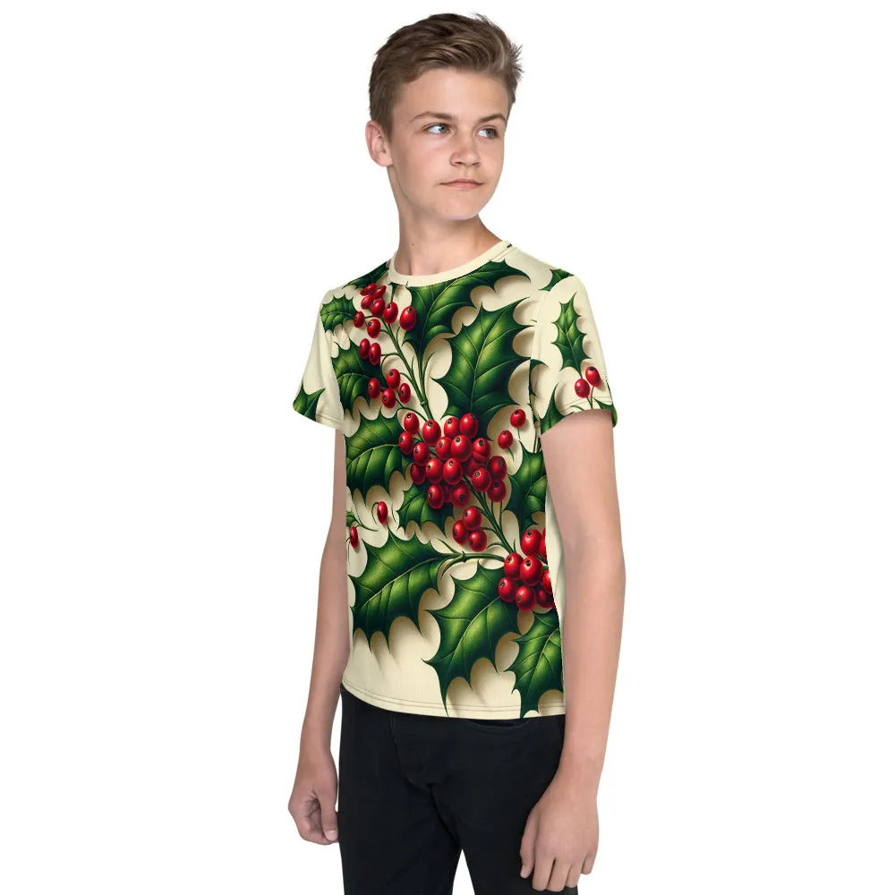 Whimsical Winter Wear Youth Crew Neck T-shirt