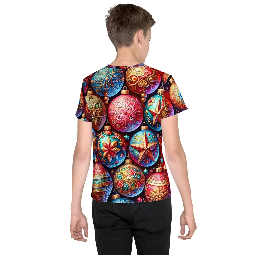 Whimsical Winter Wear Youth Crew Neck T-shirt