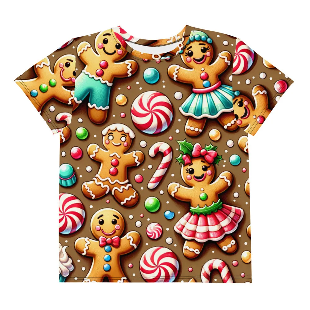 Whimsical Winter Wear Youth Crew Neck T-shirt