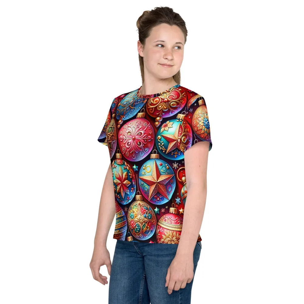 Whimsical Winter Wear Youth Crew Neck T-shirt