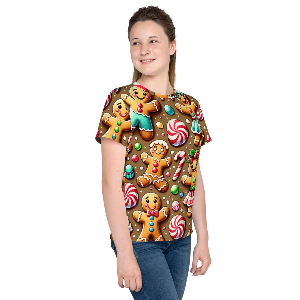 Whimsical Winter Wear Youth Crew Neck T-shirt