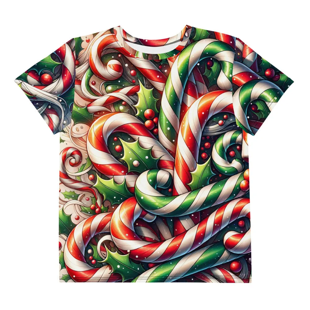 Whimsical Winter Wear Youth Crew Neck T-shirt