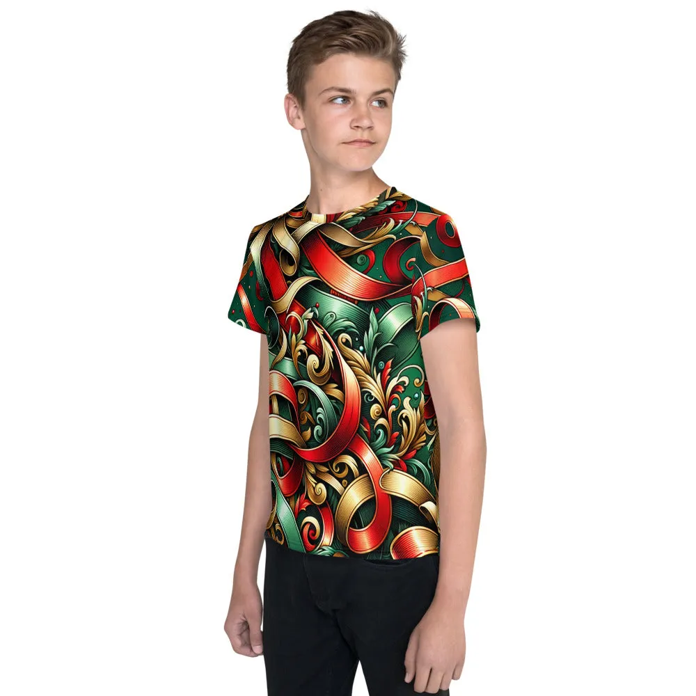 Whimsical Winter Wear Youth Crew Neck T-shirt