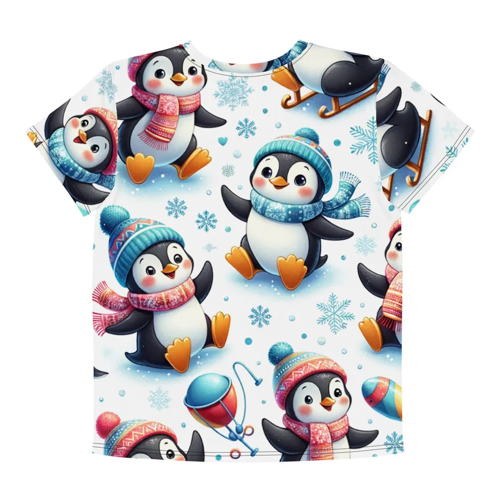 Whimsical Winter Wear Youth Crew Neck T-shirt