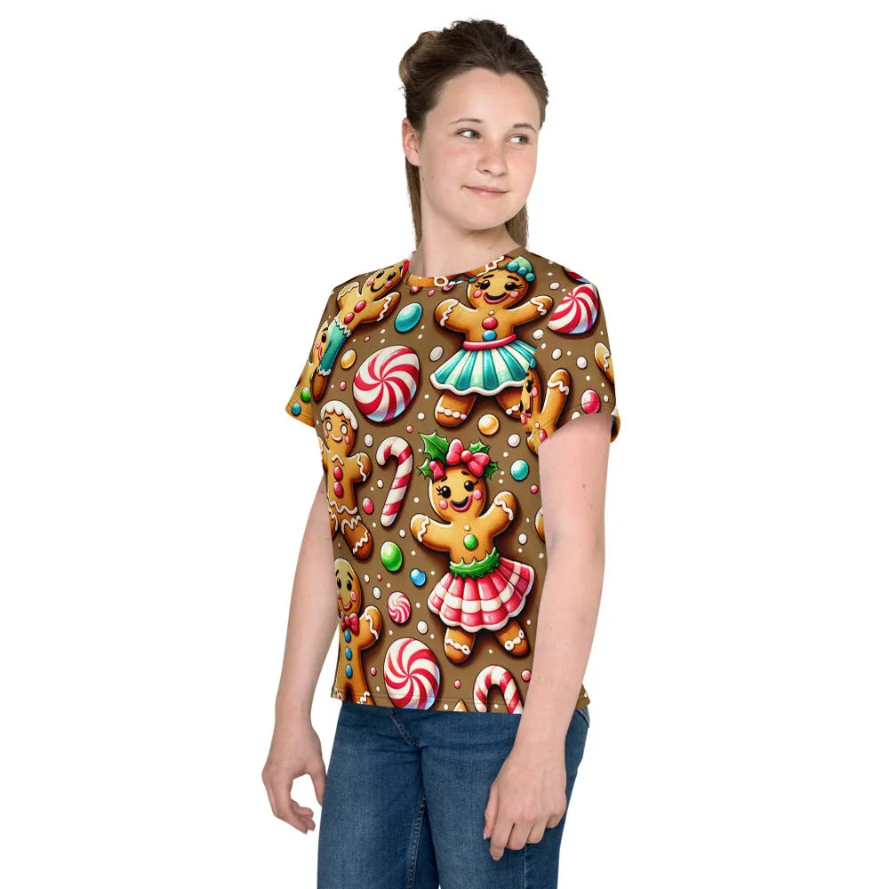 Whimsical Winter Wear Youth Crew Neck T-shirt