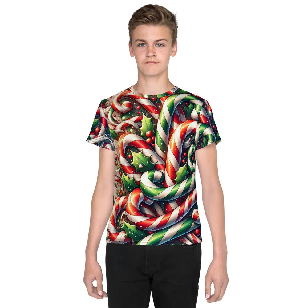 Whimsical Winter Wear Youth Crew Neck T-shirt