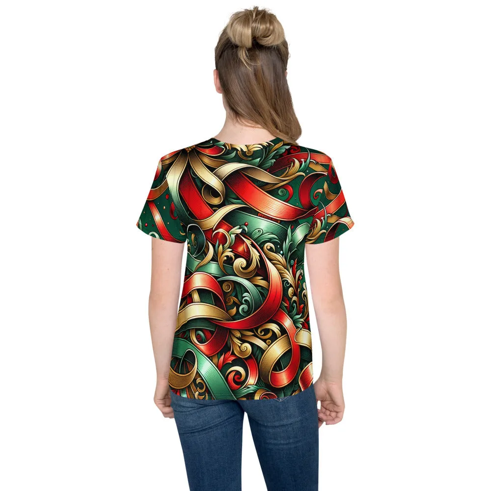 Whimsical Winter Wear Youth Crew Neck T-shirt