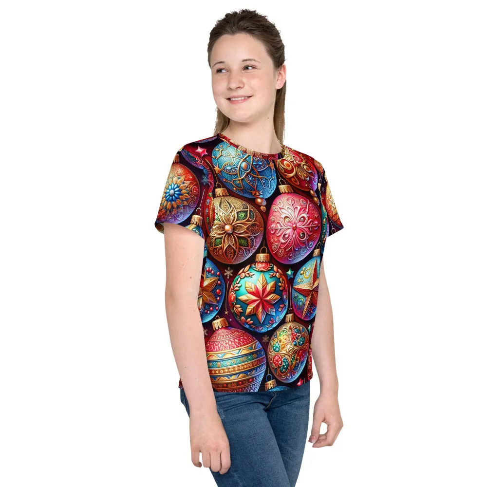 Whimsical Winter Wear Youth Crew Neck T-shirt