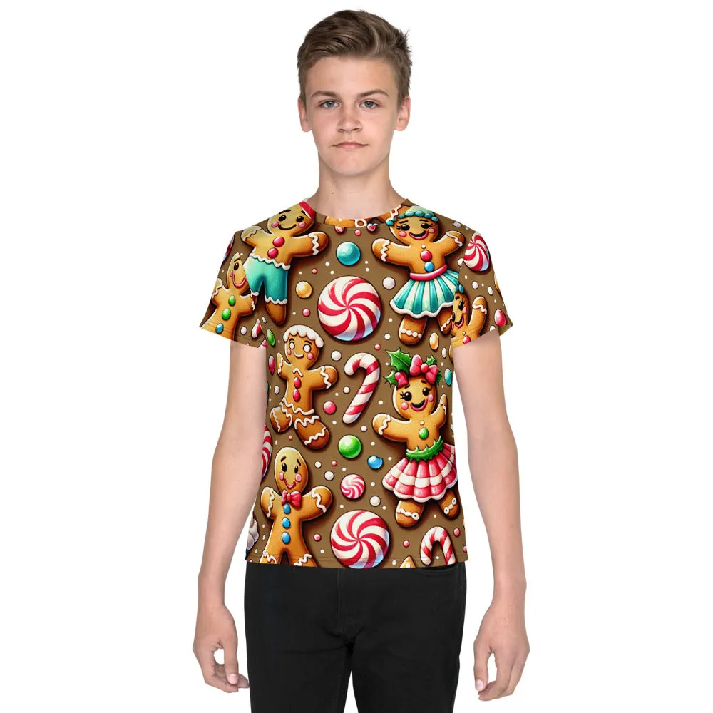 Whimsical Winter Wear Youth Crew Neck T-shirt
