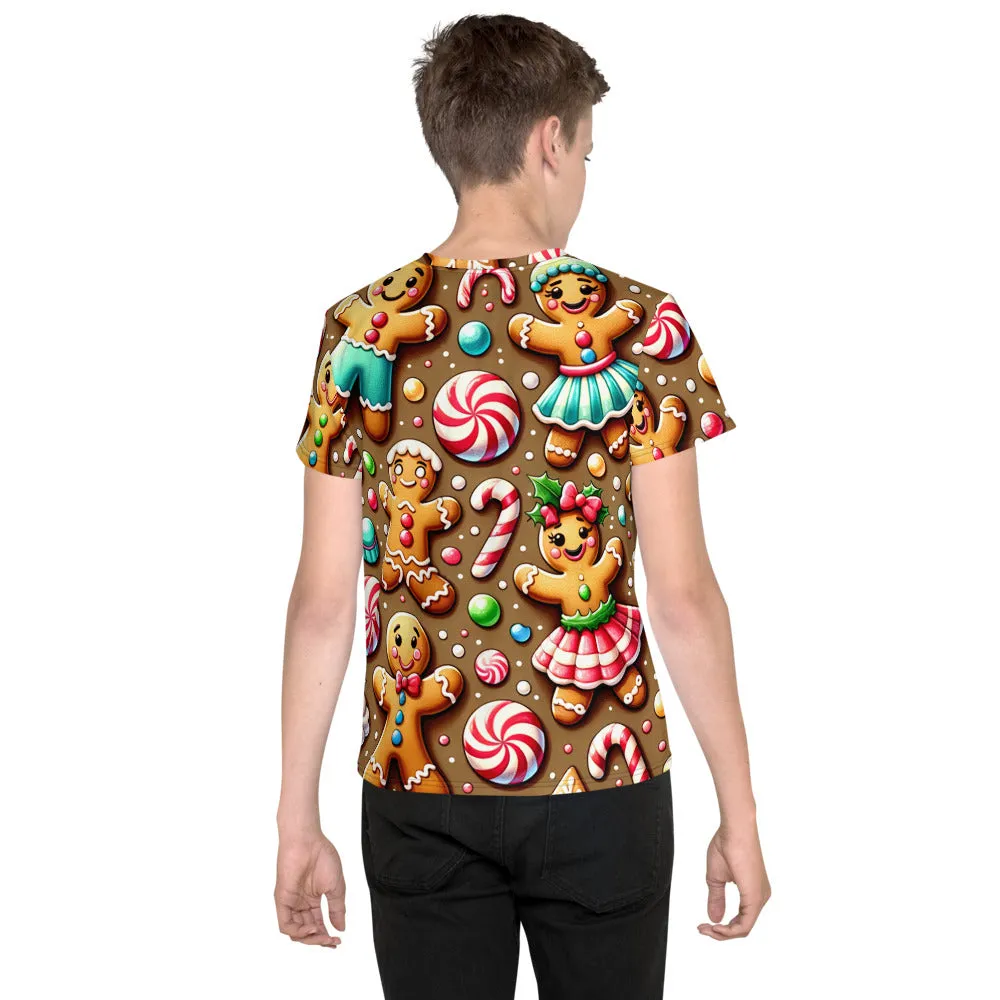 Whimsical Winter Wear Youth Crew Neck T-shirt