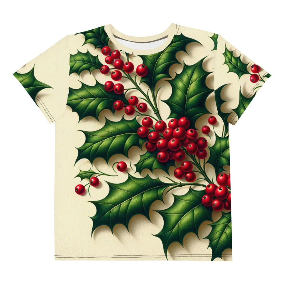 Whimsical Winter Wear Youth Crew Neck T-shirt