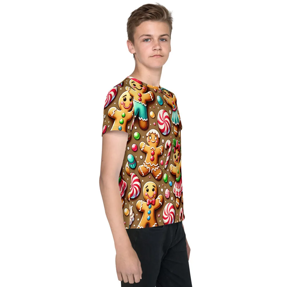 Whimsical Winter Wear Youth Crew Neck T-shirt