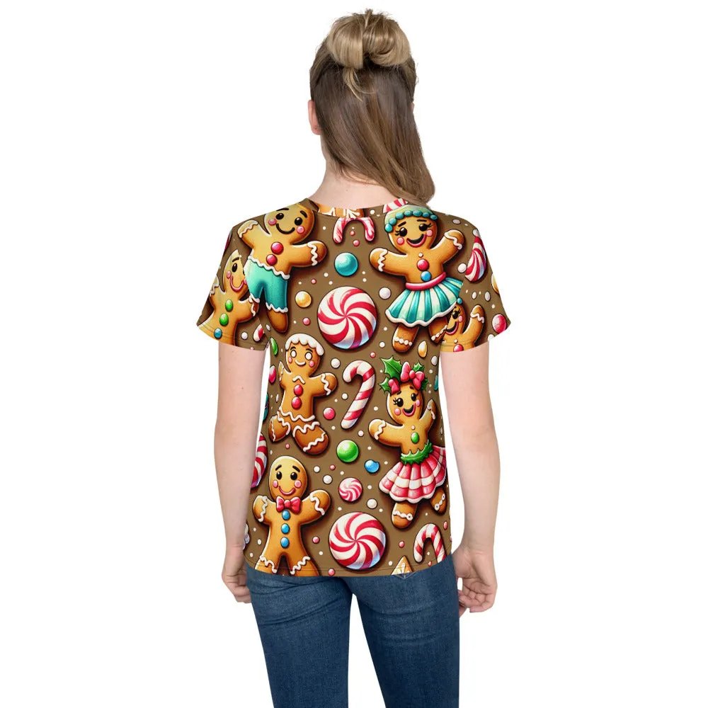 Whimsical Winter Wear Youth Crew Neck T-shirt