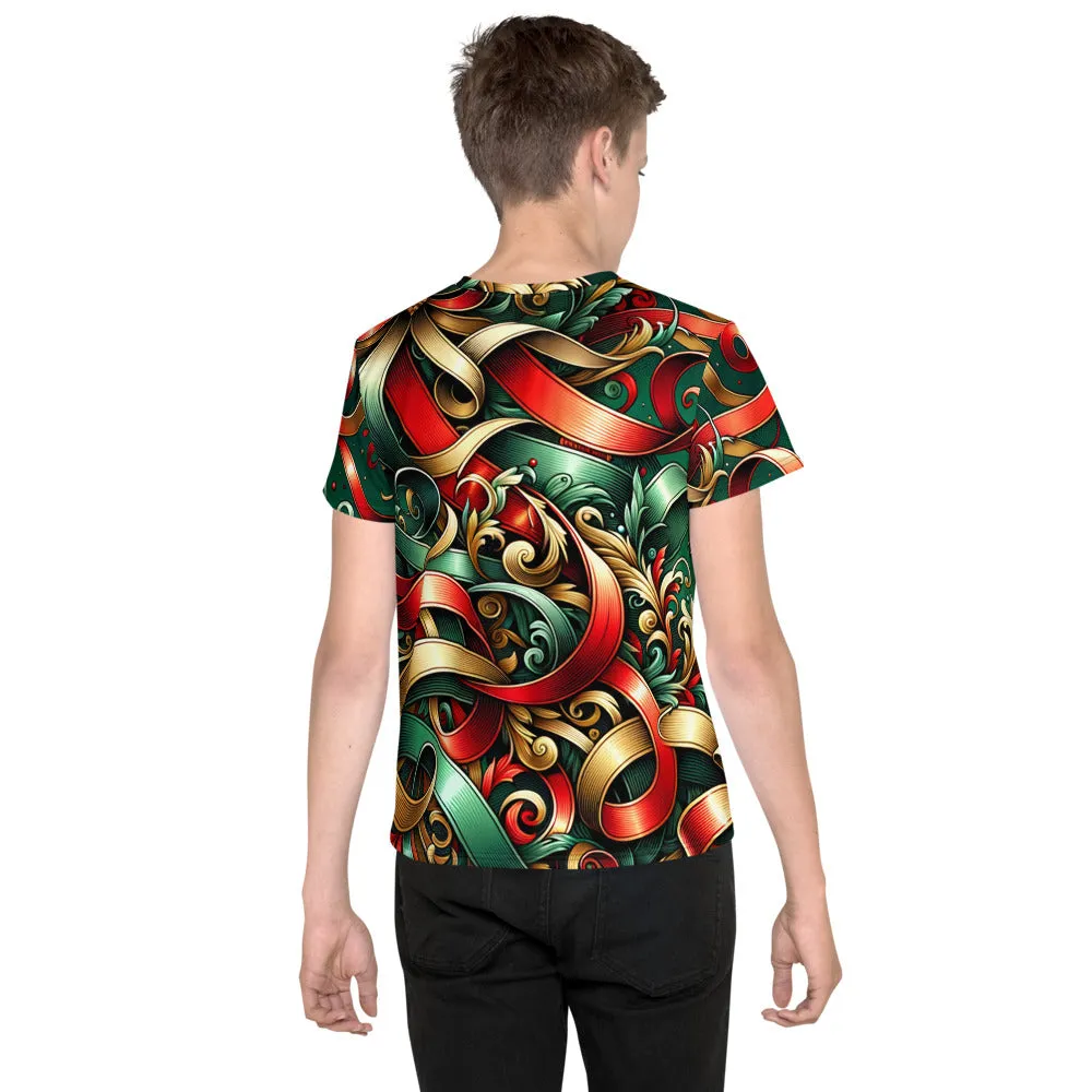 Whimsical Winter Wear Youth Crew Neck T-shirt