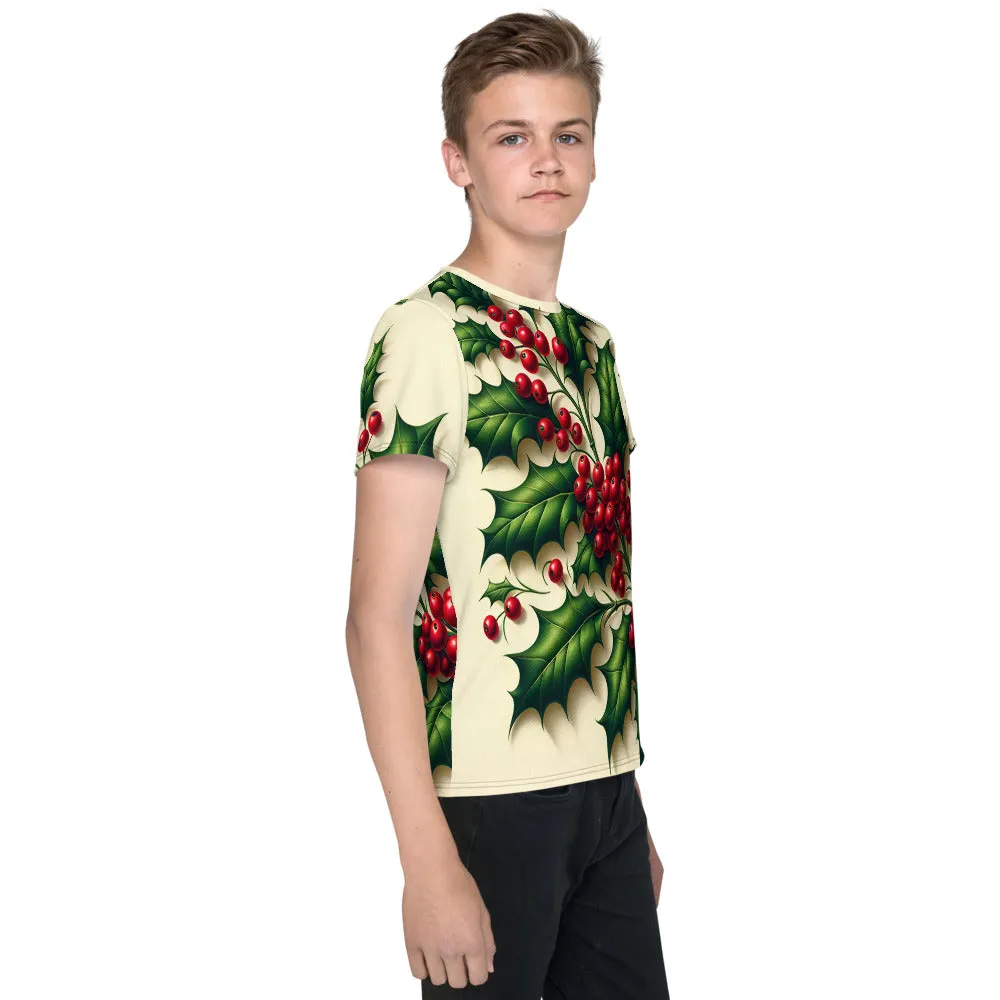 Whimsical Winter Wear Youth Crew Neck T-shirt