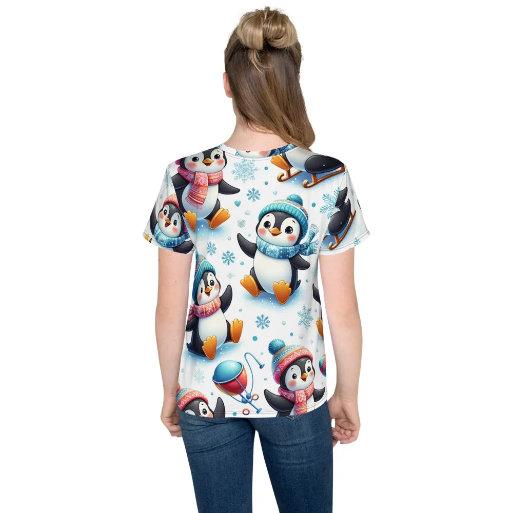 Whimsical Winter Wear Youth Crew Neck T-shirt