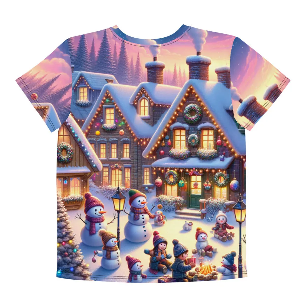 Whimsical Winter Wear Youth Crew Neck T-shirt
