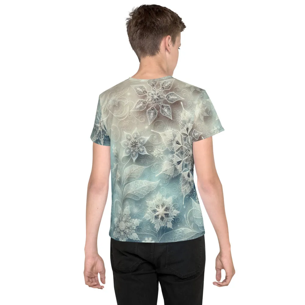 Whimsical Winter Wear Youth Crew Neck T-shirt