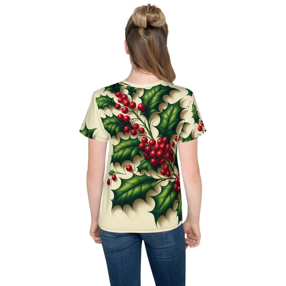 Whimsical Winter Wear Youth Crew Neck T-shirt