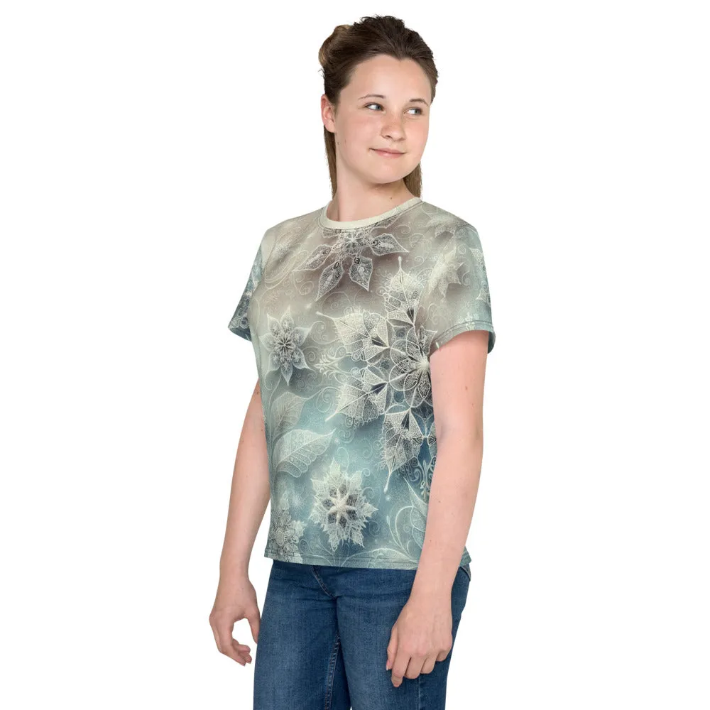 Whimsical Winter Wear Youth Crew Neck T-shirt