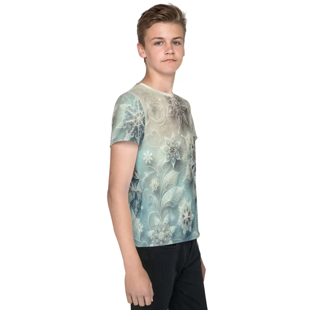 Whimsical Winter Wear Youth Crew Neck T-shirt