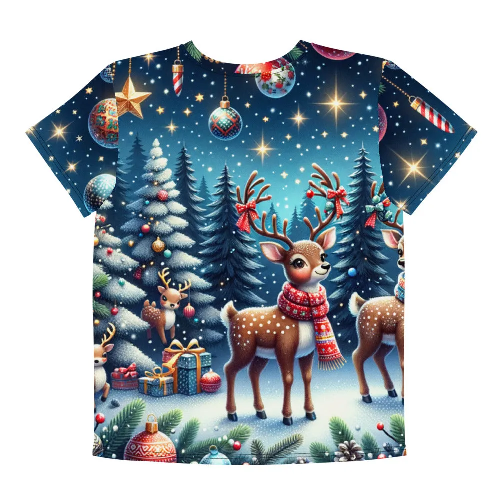 Whimsical Winter Wear Youth Crew Neck T-shirt