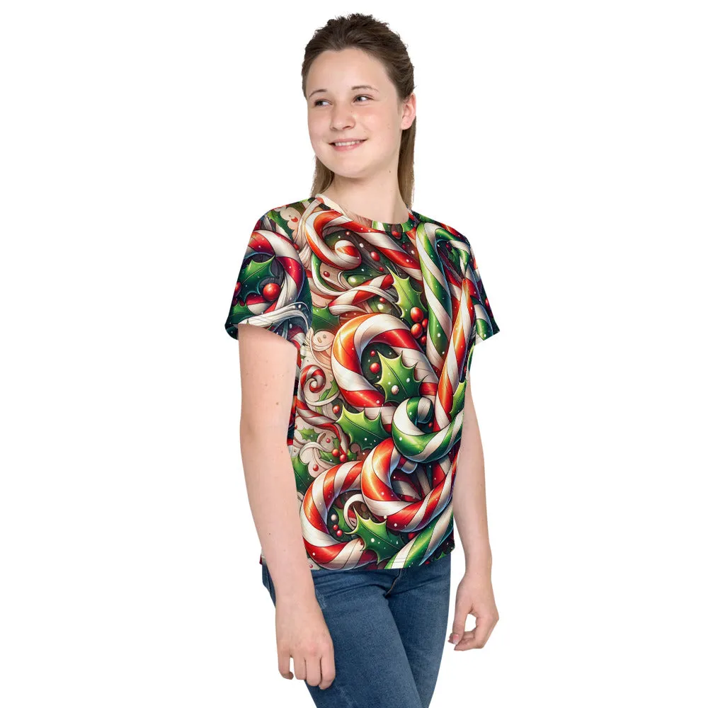 Whimsical Winter Wear Youth Crew Neck T-shirt