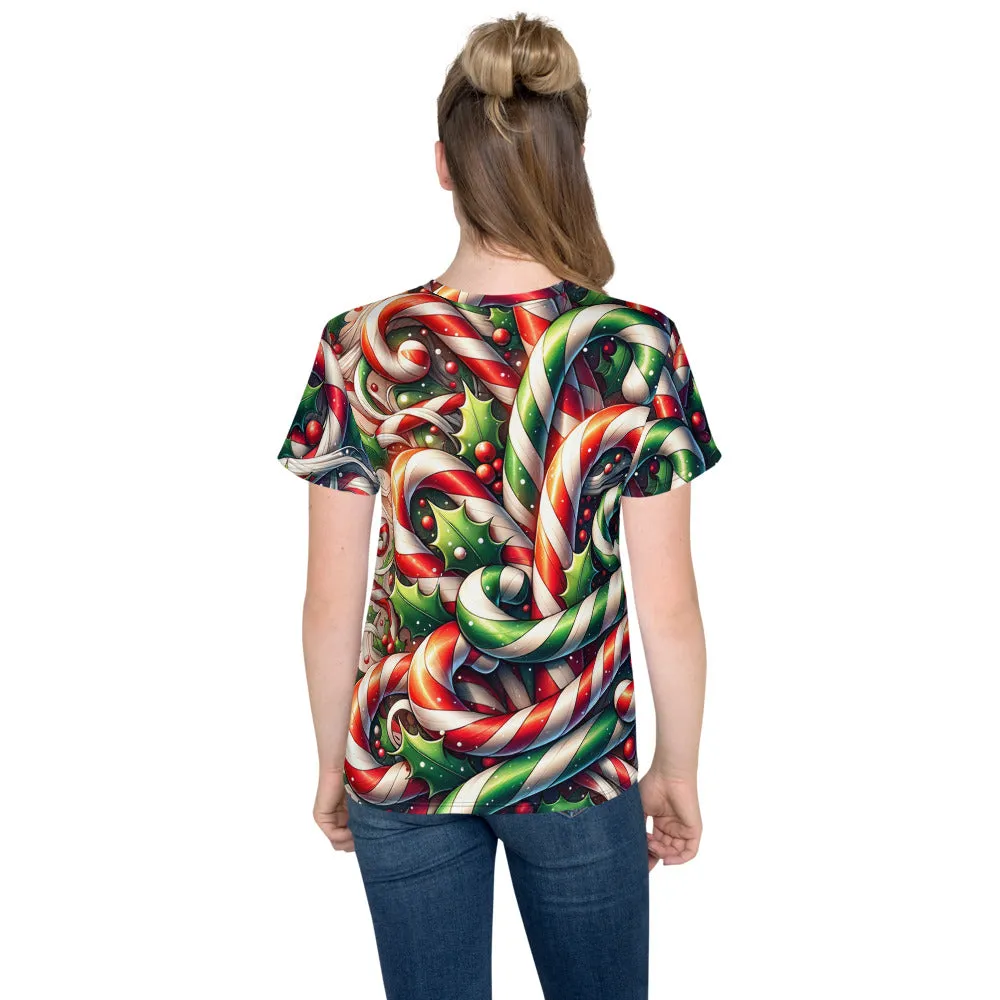 Whimsical Winter Wear Youth Crew Neck T-shirt