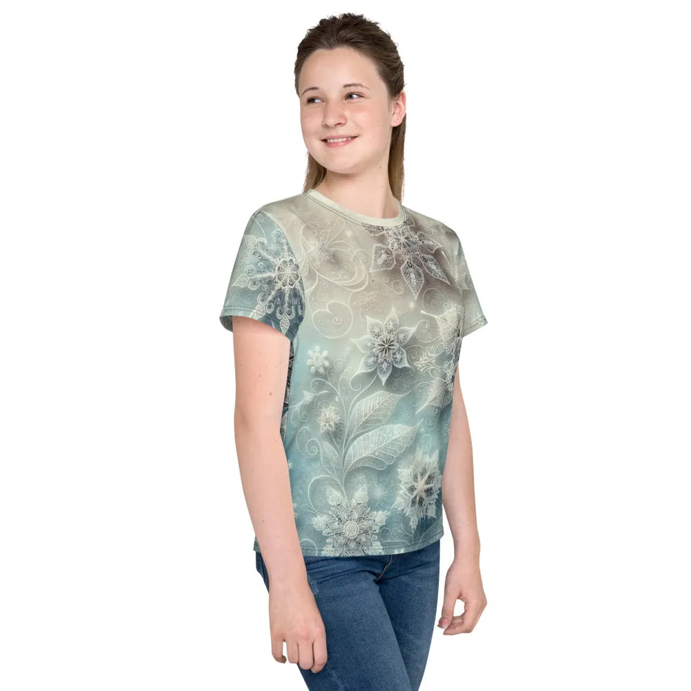 Whimsical Winter Wear Youth Crew Neck T-shirt