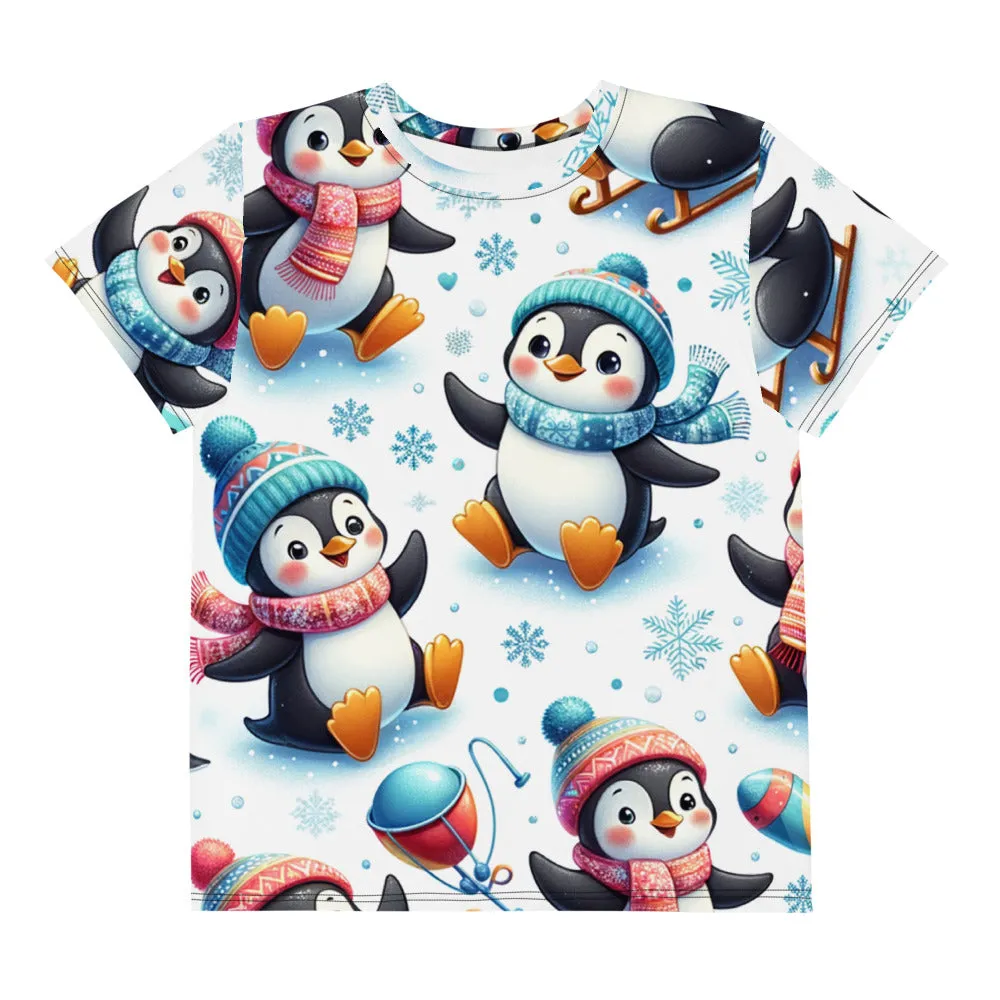 Whimsical Winter Wear Youth Crew Neck T-shirt