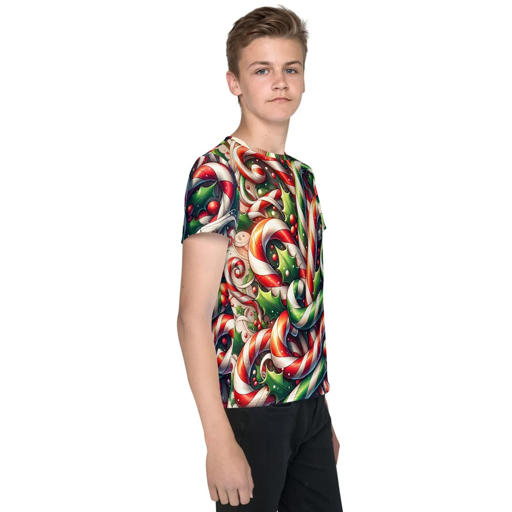 Whimsical Winter Wear Youth Crew Neck T-shirt