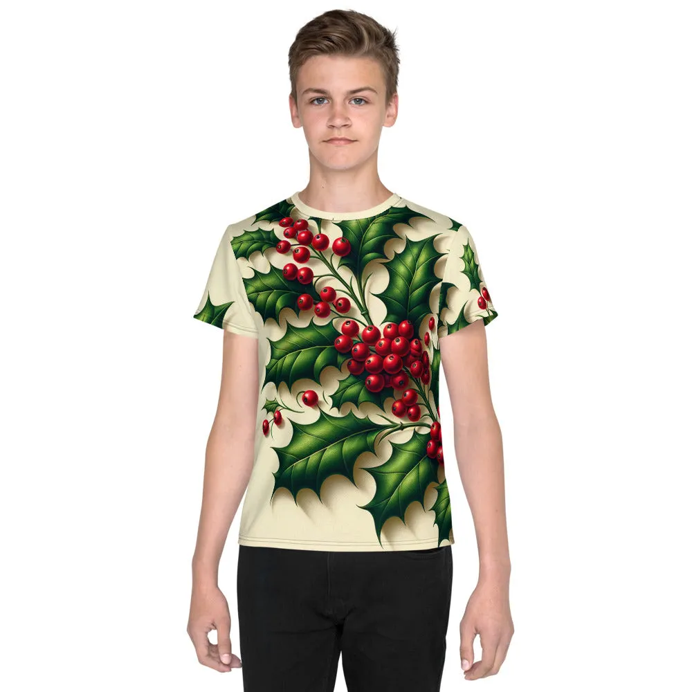 Whimsical Winter Wear Youth Crew Neck T-shirt