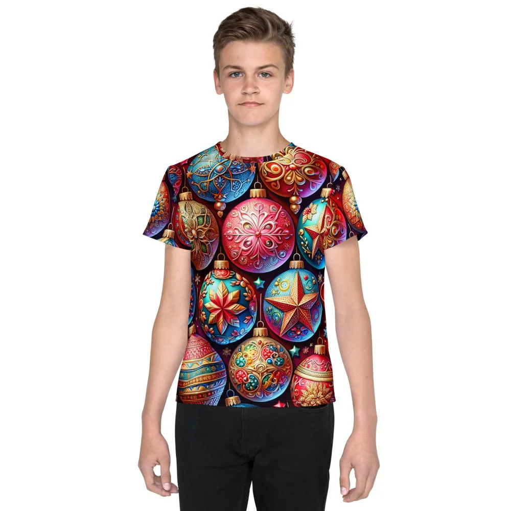 Whimsical Winter Wear Youth Crew Neck T-shirt