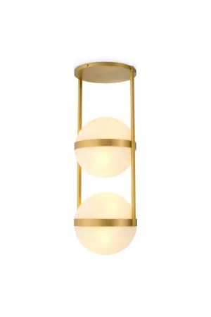 White Globe Double Ceiling Lamp | Eichholtz Dover