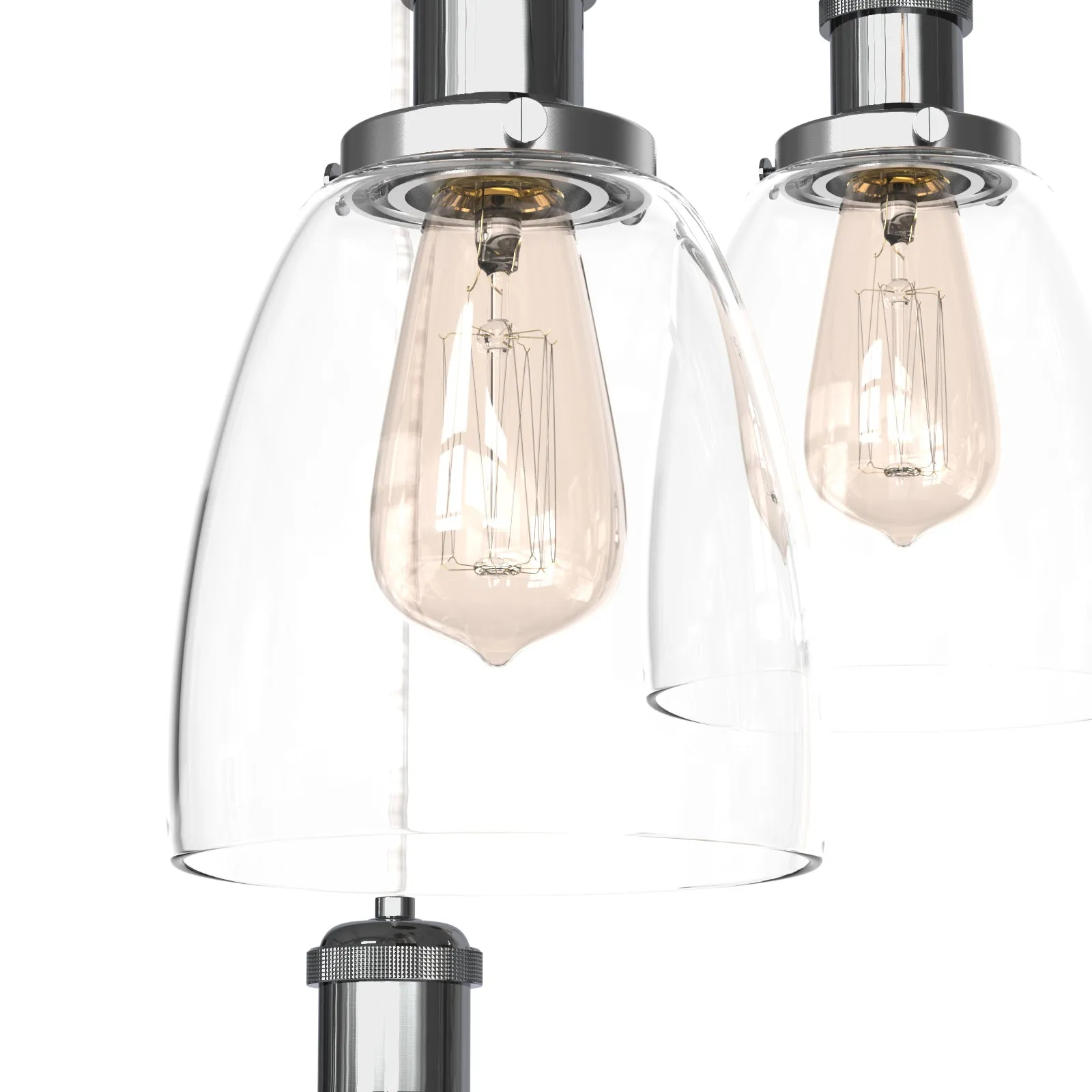 Winer 6-Lights Modern Style Glass Pendant Light Chandeliers Living Room