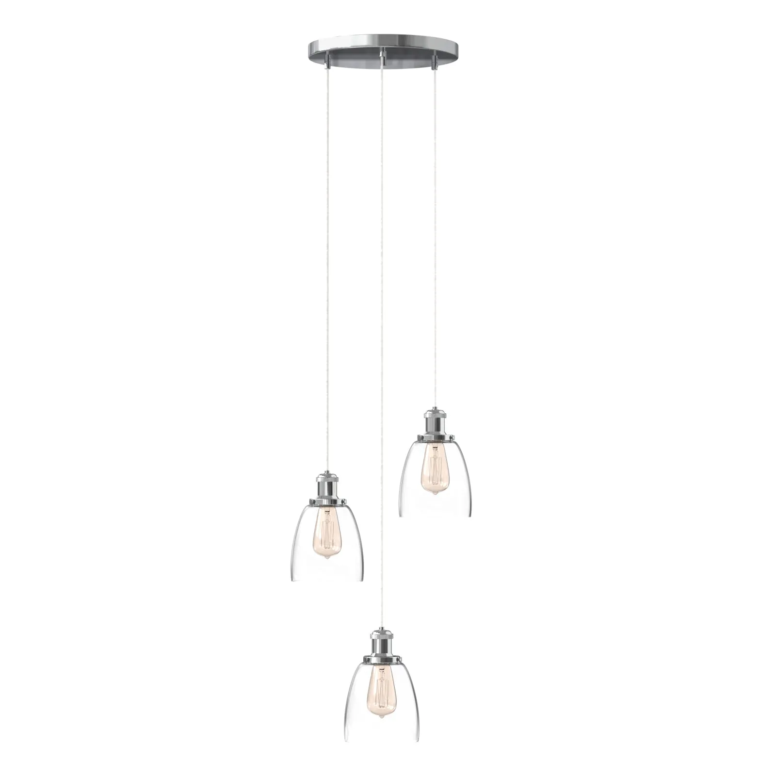 Winer 6-Lights Modern Style Glass Pendant Light Chandeliers Living Room