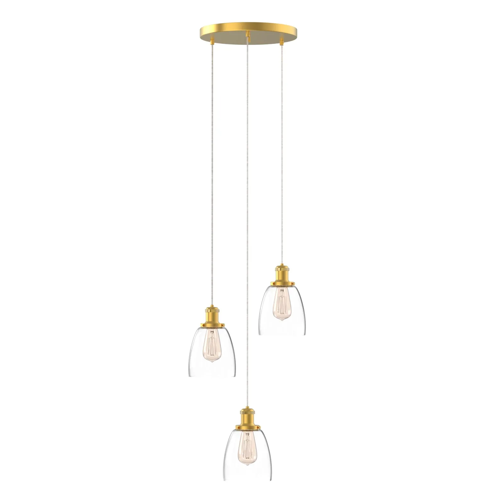 Winer 6-Lights Modern Style Glass Pendant Light Chandeliers Living Room