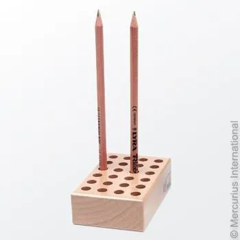 Wooden Holder for 24 Regular Pencils