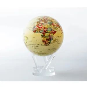 Yellow Political Map Mova Globe